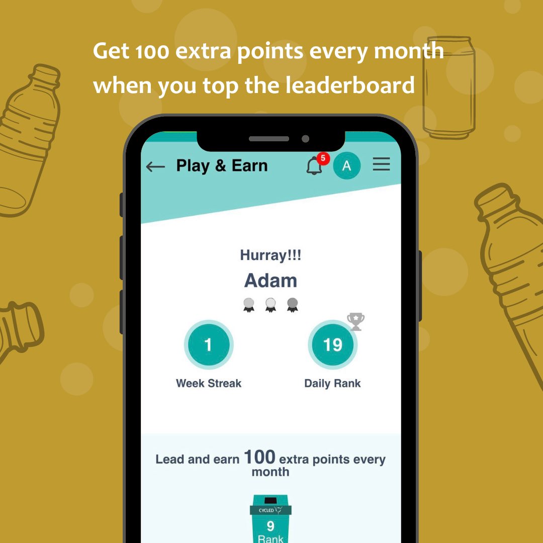 cycledtech's tweet image. 🌟 More rewards for Recycling: Introducing the 'Play and Earn' feature!

Starting this month, the top recycler at each Cycled Recycling location wins 100 extra points. 🎉🛍️ These points mean more discounts, more rewards, and more impact! 🌱🎁

Visit cycled.no now!