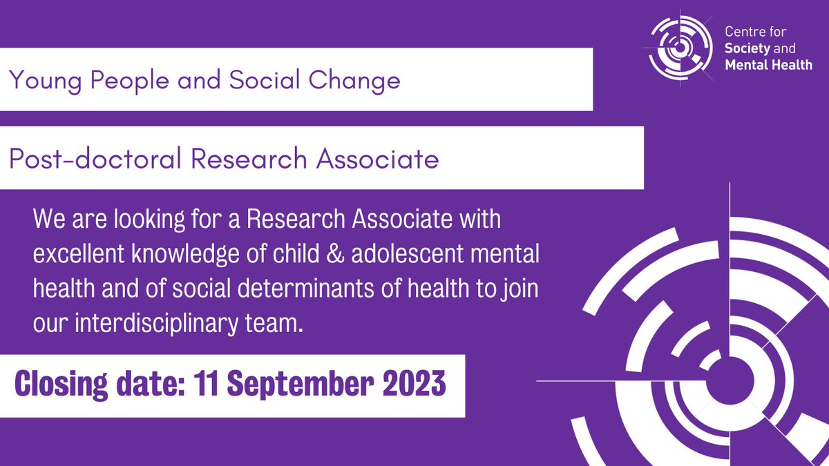 ESRC Centre for Society and Mental Health (@kcsamh) on Twitter photo š£New job alert! We have an exciting opportunity for a Postdoctoral Research Associate to explore mental health in the transition from adolescence to adulthood, working with <a href="/TheREACHStudy/">REACH Study</a> data.
Find out more & apply: ā¬ļø
kcl.ac.uk/jobs/073453-po⦠<a href="/KingsJobs/">Kingās jobs</a> <a href="/KingsIoPPN/">Institute of Psychiatry, Psychology & Neuroscience</a> š£New job alert! We have an exciting opportunity for a Postdoctoral Research Associate to explore mental health in the transition from adolescence to adulthood, working with <a href="/TheREACHStudy/">REACH Study</a> data.
Find out more & apply: ā¬ļø
kcl.ac.uk/jobs/073453-po⦠<a href="/KingsJobs/">Kingās jobs</a> <a href="/KingsIoPPN/">Institute of Psychiatry, Psychology & Neuroscience</a>