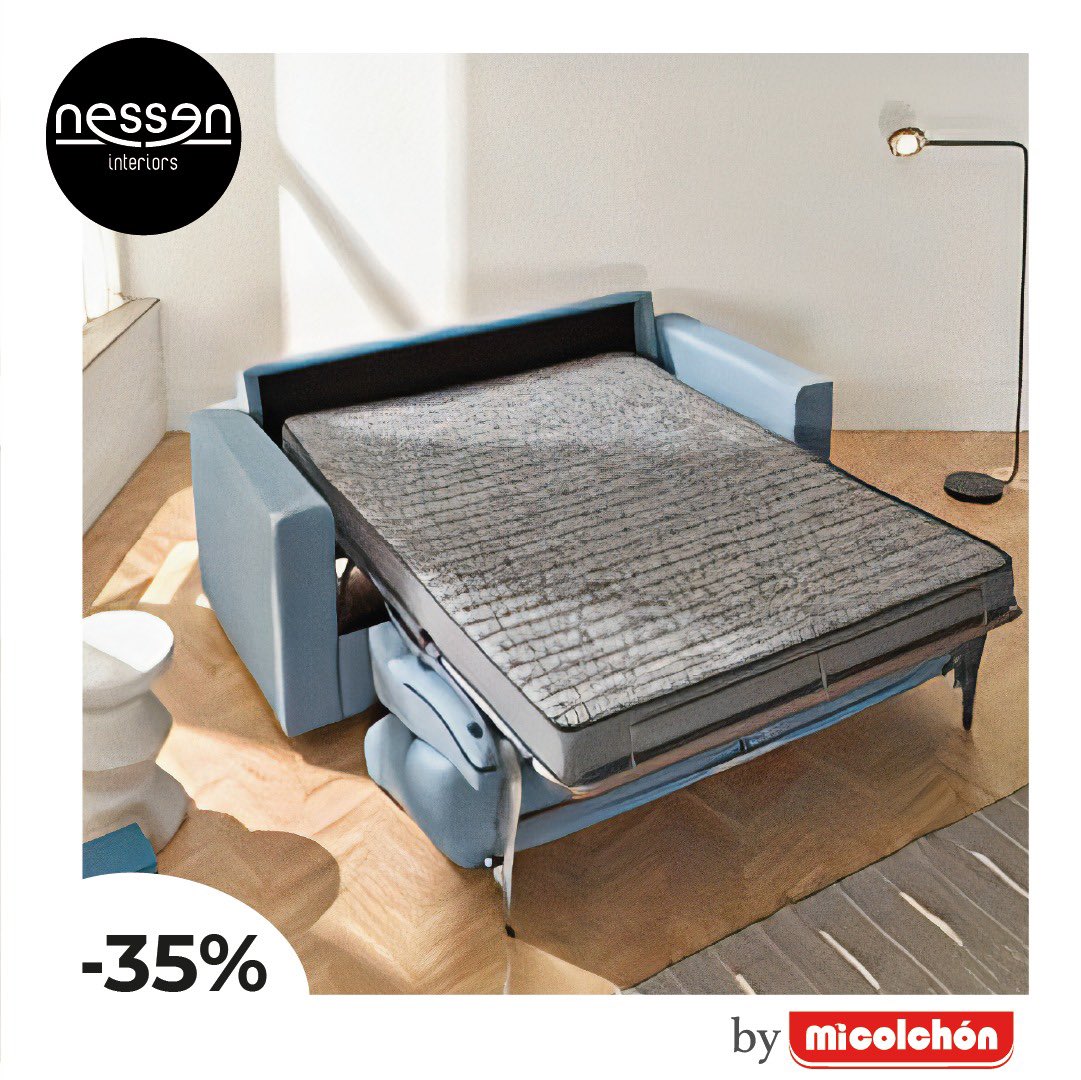 El sofá-cama ENA de #Nessen te sorprenderá por su sistema de apertura italiano y estructura de madera de pino.
¡Conoce todas sus características en la #web de micolchon.com y en nuestras tiendas! 

#sofá #sofacama #relax #siesta #sofáexperiencebymicolchón