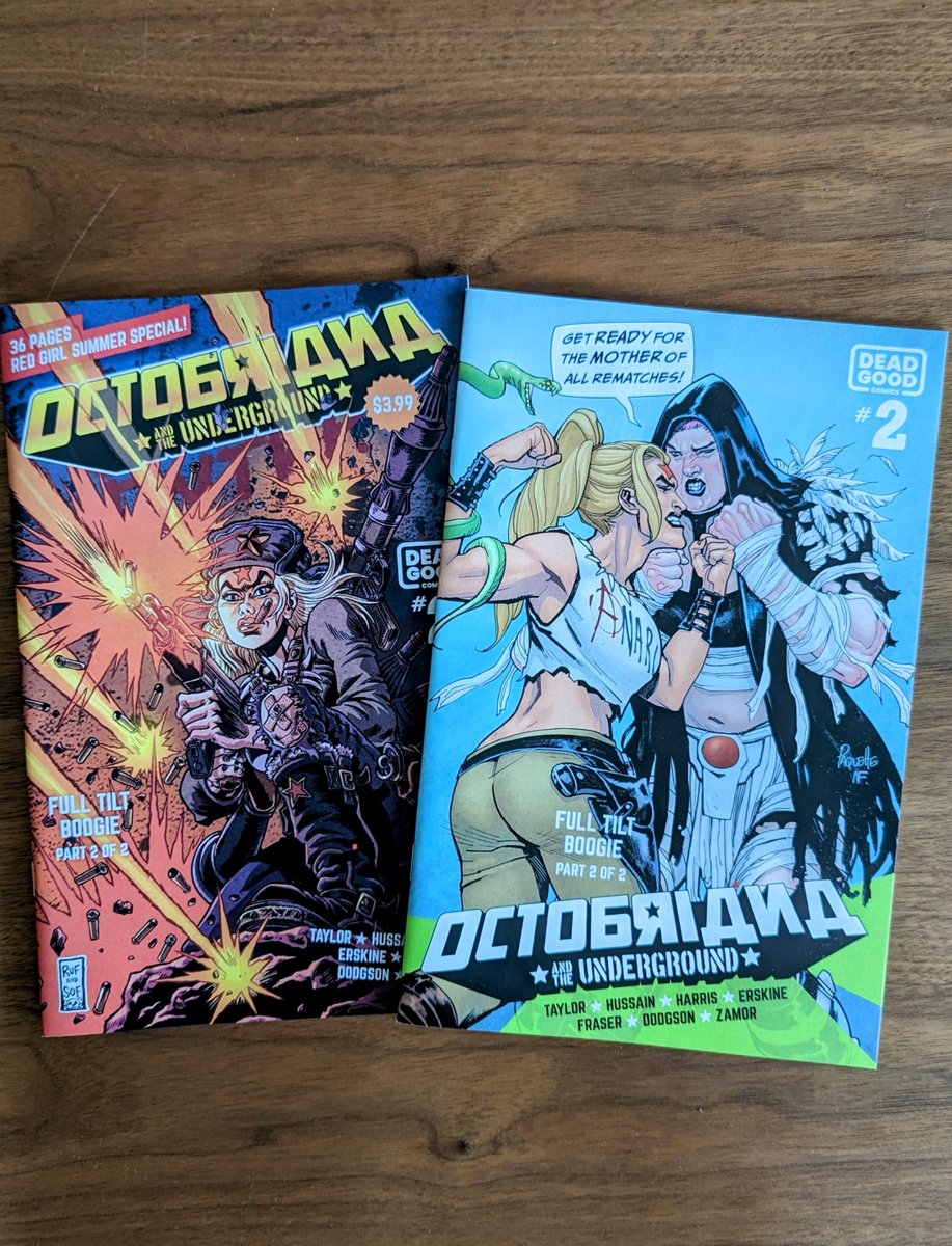 ReadDGC's tweet image. ⚡𝐎𝐜𝐭𝐨𝐛𝐫𝐢𝐚𝐧𝐚 𝐚𝐧𝐝 𝐭𝐡𝐞 𝐔𝐧𝐝𝐞𝐫𝐠𝐫𝐨𝐮𝐧𝐝: 𝐅𝐮𝐥𝐥 𝐓𝐢𝐥𝐭 𝐁𝐨𝐨𝐠𝐢𝐞 issue 2 is now available at your local comic store! ⚡️

We also have copies + digital versions available direct, along with BIG discounts on back issues.

octobrianacomic.com/octobrianastore