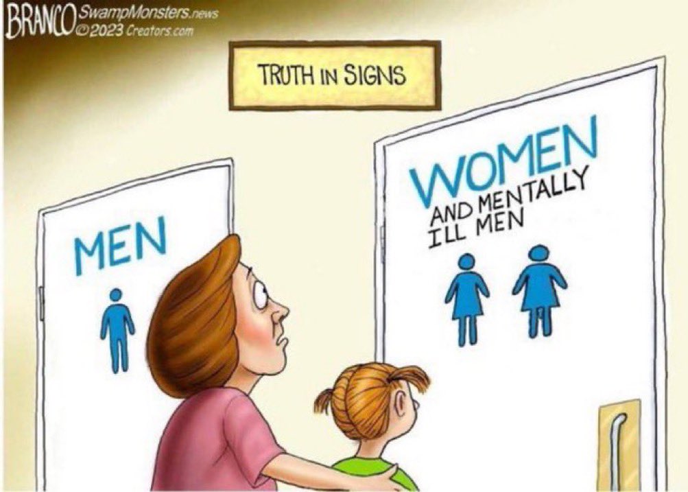 Mentally ill men OUT of women’s safe spaces.