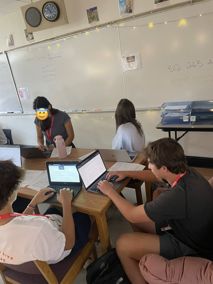 DocBolenELA's tweet photo. ELA II working across genres! Stations comparing art to our first piece of flash fiction. https://t.co/HL28vtTojk