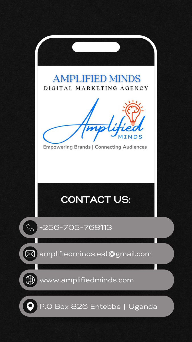 Amplified_Minds's tweet photo. 🚀 Taking digital marketing to the next level with Amplified strategies! 📈 #snapchat  #ThronesKampala  #iPhone15 #TheMarvels  #viralvideo #bubagirl https://t.co/6Mi1WJ4euy