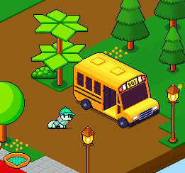 lojzinin's tweet photo. Skolbussen i @Ravlyan påminner om augustis skolstart. Bonnie är redo!

#ravlyan #indiespel #pixelspel #pixelgame #spelutveckling https://t.co/ts5YP3CHa2
