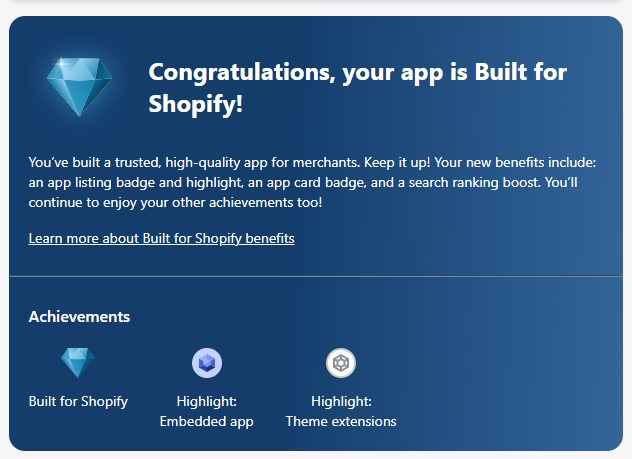 Update on my mission to get our app "Built for Shopify" 🥳