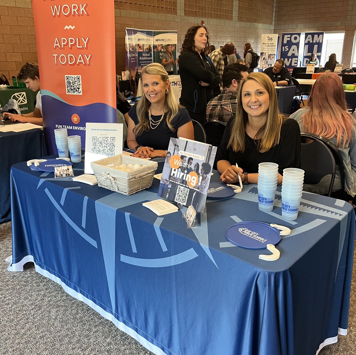 stephencbigelow's tweet photo. Stop by the ⁦@SVSU⁩ job fair and check out the positions ⁦@BayCitySchools⁩! #BeExceptional #BCPS https://t.co/y6rT55vv2h