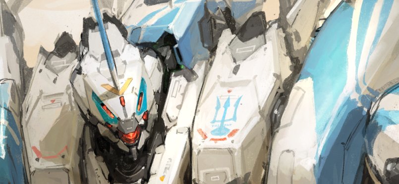 mecha robot no humans solo science fiction v-fin close-up  illustration images