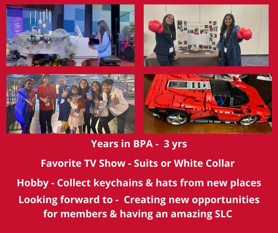 Today we're excited to introduce your State Historian from Seminole High School, Ankitha Vustepalli. 

#bpaallday #floridabpa #seizetheopportunity #wemeanbusiness😎  #roadto2K