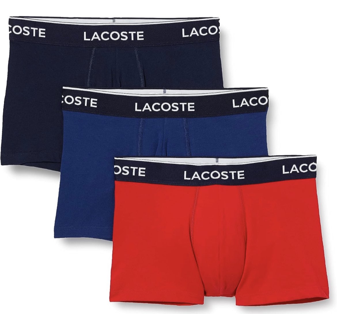 Get 35% OFF this 3 pack of mens Lacoste Other colours available Check them out here ➡️ amzn.to/3OhYqHM # ad