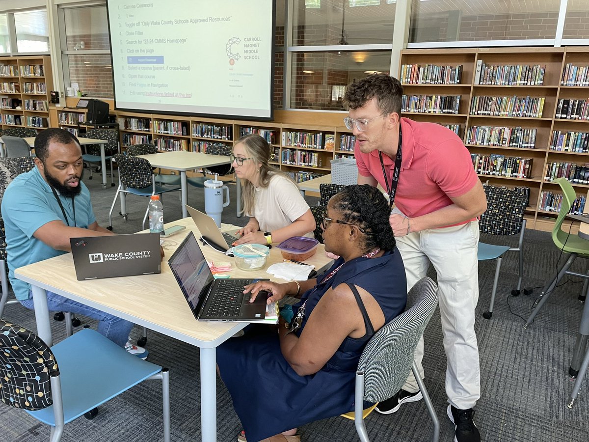 First grade level PLC of the school year. Our @CMMSCougars academic support staff is building capacity within the 7th grade team today. Better together. 💪 #ThePlaceToBe