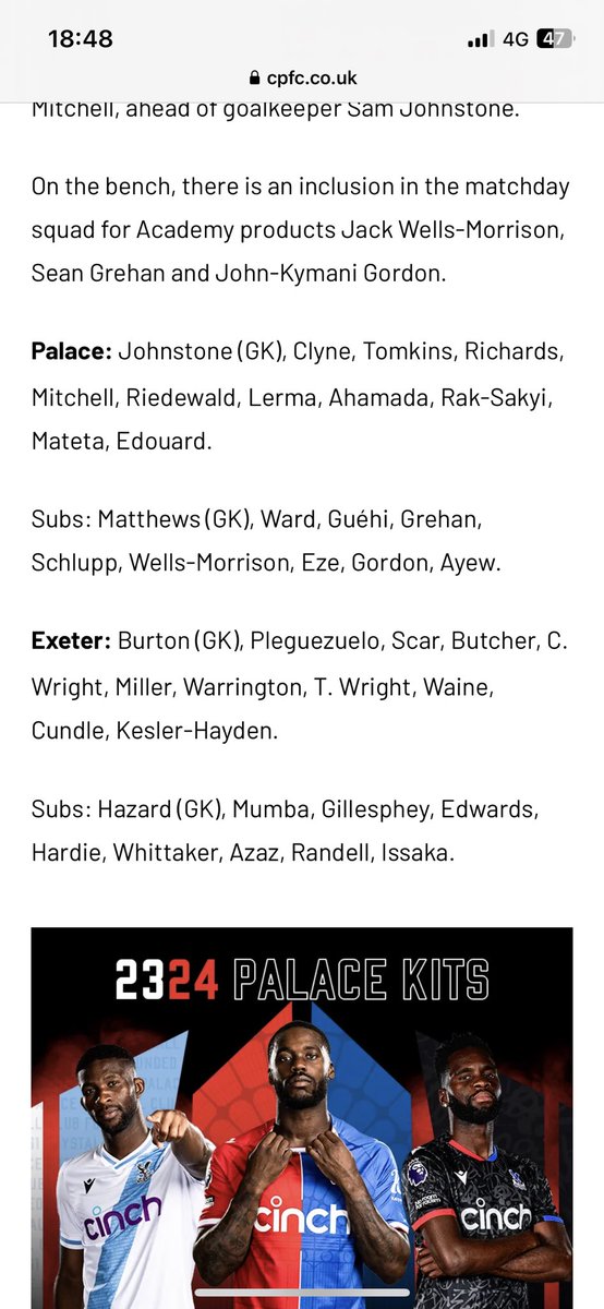 Yeah cheers Palace #pafc