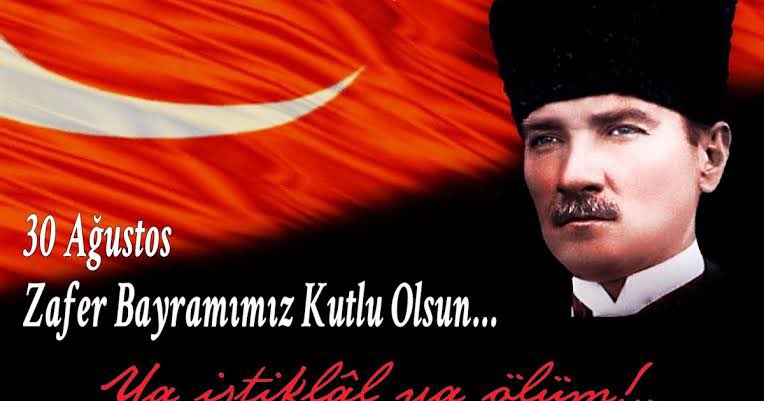 30 Ağustos 1922 de Dumlupınar da Atatürk’ün Başkomutanlığında Alınan Zafer Bayramını kutlar.
Şehitlerimize Yüce Allah tan rahmet diler 
sevgi ve Saygı ile Anıyorum.

#30Agustos #ZaferBayramımız #borsa #gıda #hisse #bist #endeks #BIST1OO #BorsaIstanbul #alevels2023 #vesbe #ntgaz…