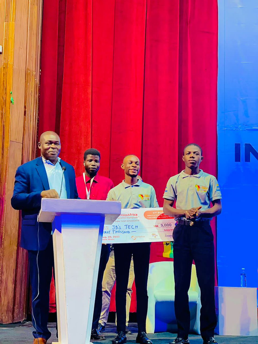 Official_HTU's tweet photo. Big congrats to Team HTU for the outstanding victory at the #ATUPA Conference! 🏆🇬🇭 Making Ghana proud winning the 1st Prize in the StartUpAfrica competition held today at Accra International Conference Centre. Way to go! 🙌🚀
#TeamHTU #ATUPA2023 https://t.co/ll2S9qV5tw