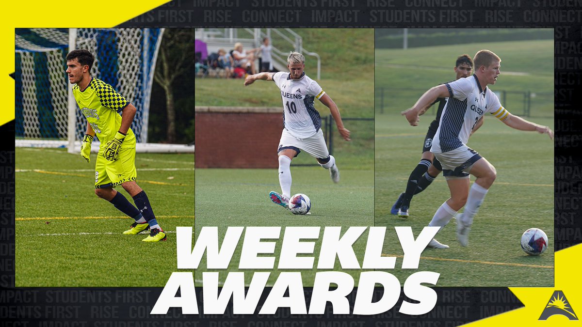.@QueensMSOC SWEEPS the first set of #ASUNMSOC Weekly Awards of the season! 👏💯

🔵Javier Izquierdo-Cuervo, @QueensMSOC 
🔵Samuel Idinge, @QueensMSOC 
🔵Mario Goic, @QueensMSOC 

📰 | asunsports.org/news/2023/8/29…

#ASUNBuilt | #GoRoyals