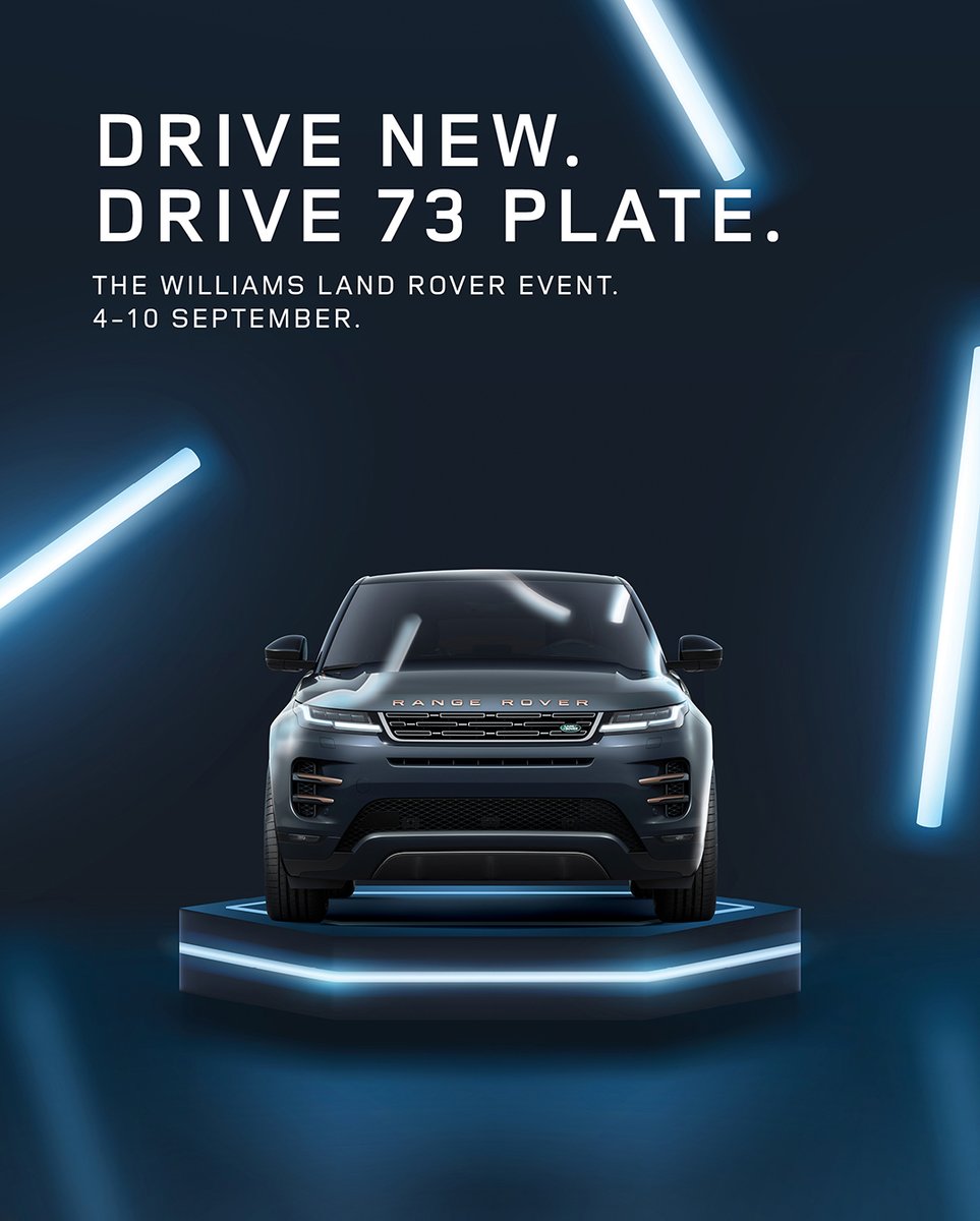 The 73 plate is here – and it could be yours at our Land Rover Sales Event on the 4-10 September.

Make the most of the exclusive discounts and deposit offers on a wide range of new cars.

Don't miss out – book in with one of our sales experts today: ow.ly/U2kn50PFuO3