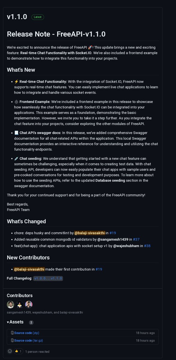 balaji_jpeg's tweet image. Free Api v1.1.0 out now!
@Hiteshdotcom
#api #apihub #github #git #nodejs