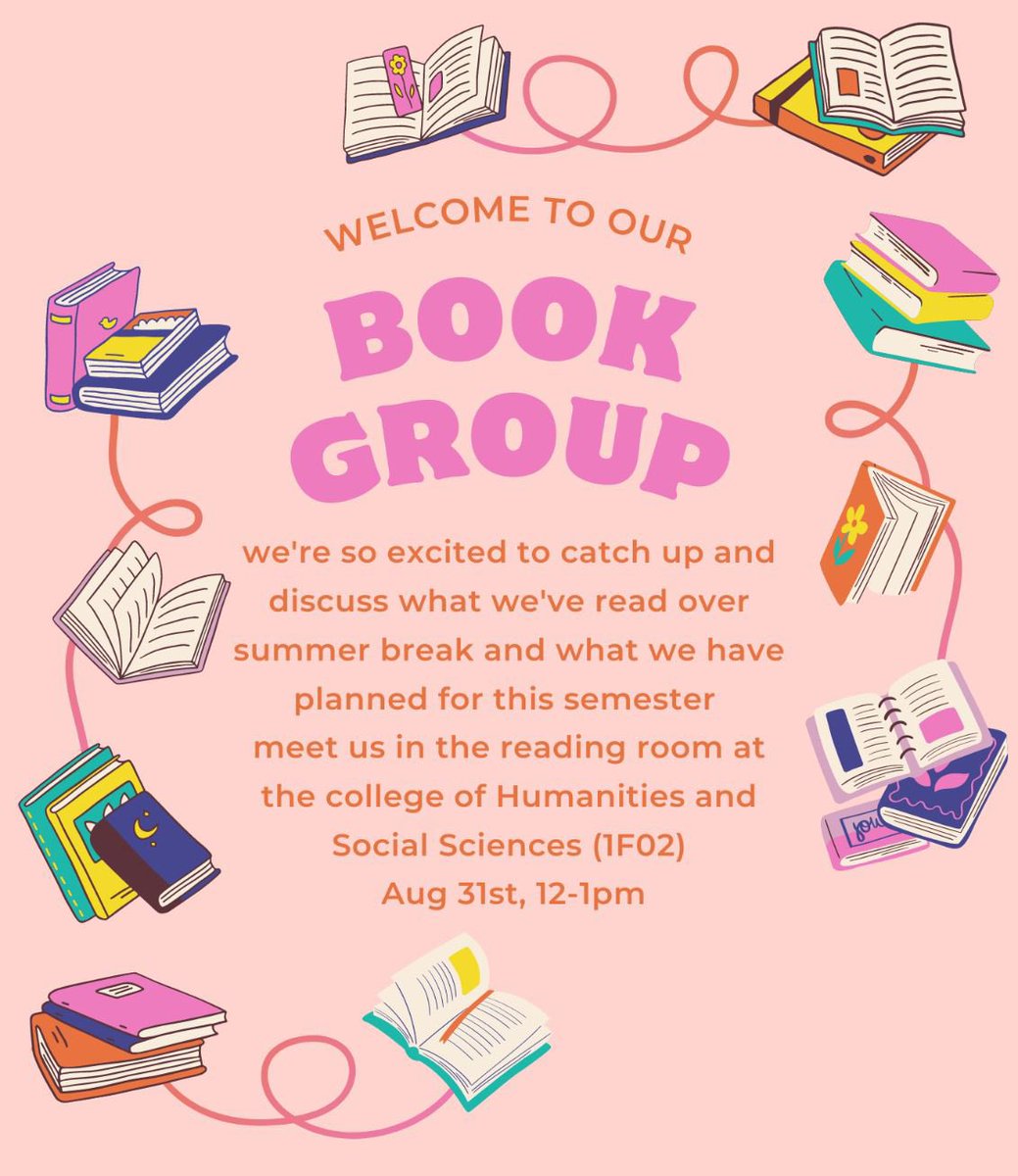 Hello everyone 🧡!!
We hope you've settled in well and are happy to invite you over this thursday to our reading room in the college of Humanities and Sciences (1F02)
See you there ;D