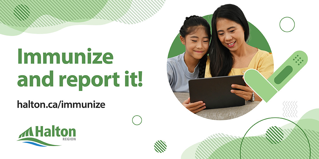 Did your child get vaccinated at a doctor’s office? If so, easily report their immunizations to Halton Region Public Health, online, by calling 311, or mailing or dropping off records at 1151 Bronte Rd., Oakville. Learn more: ow.ly/29ge50PFqXv