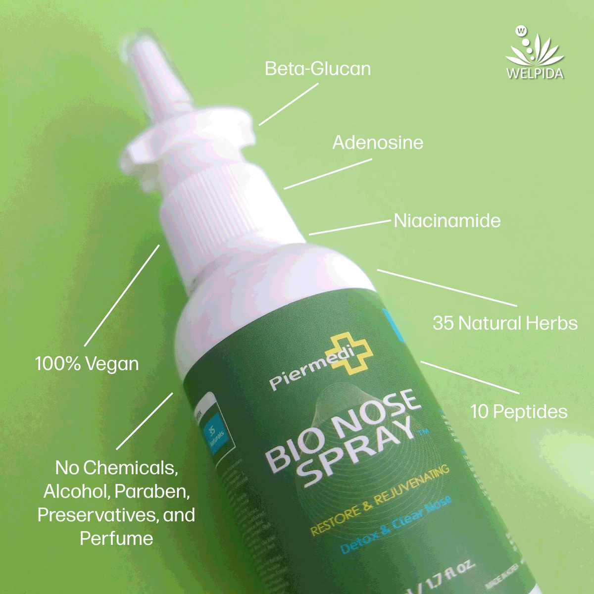 WelpidaOfficial's tweet photo. Nasal Problems? 👃🌬️
We got you covered! Welpida's Strong Bio Nose Spray will help Detox &amp; Clear your Nose from Allergies &amp; Germs with our 5 Key Ingredients which is Beta-Glucan, Adenosine, Niacinamide, 10 Peptides, and 35 Natural Herbs!

✨ Get yours @ https://t.co/NEr5ayatF4 ✨ https://t.co/YPBVvdtKVn