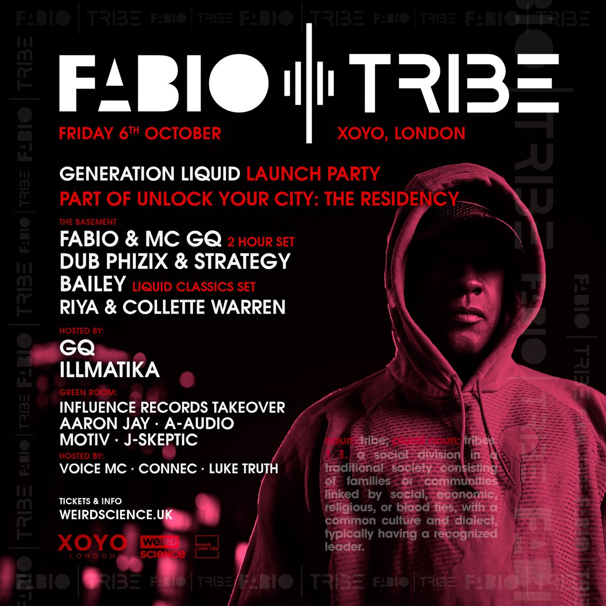 After the last roadblock session TRIBE is back at <a href="/XOYO_London/">XOYO</a> on 06 Oct + the launch of my Generation Liquid Album, ill be playing a special 2 hour set + album giveaways on the night! 👌🏿 🔥