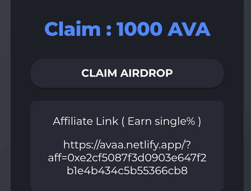 We noticed a lot of persons having issue copying out their referral link, we apologise for any inconvenience, we've work on that from our end.

You can now access your referral link on the airdrop claim page

We advice the use of TRUST WALLET and have around $0.7 BSC  for fee.