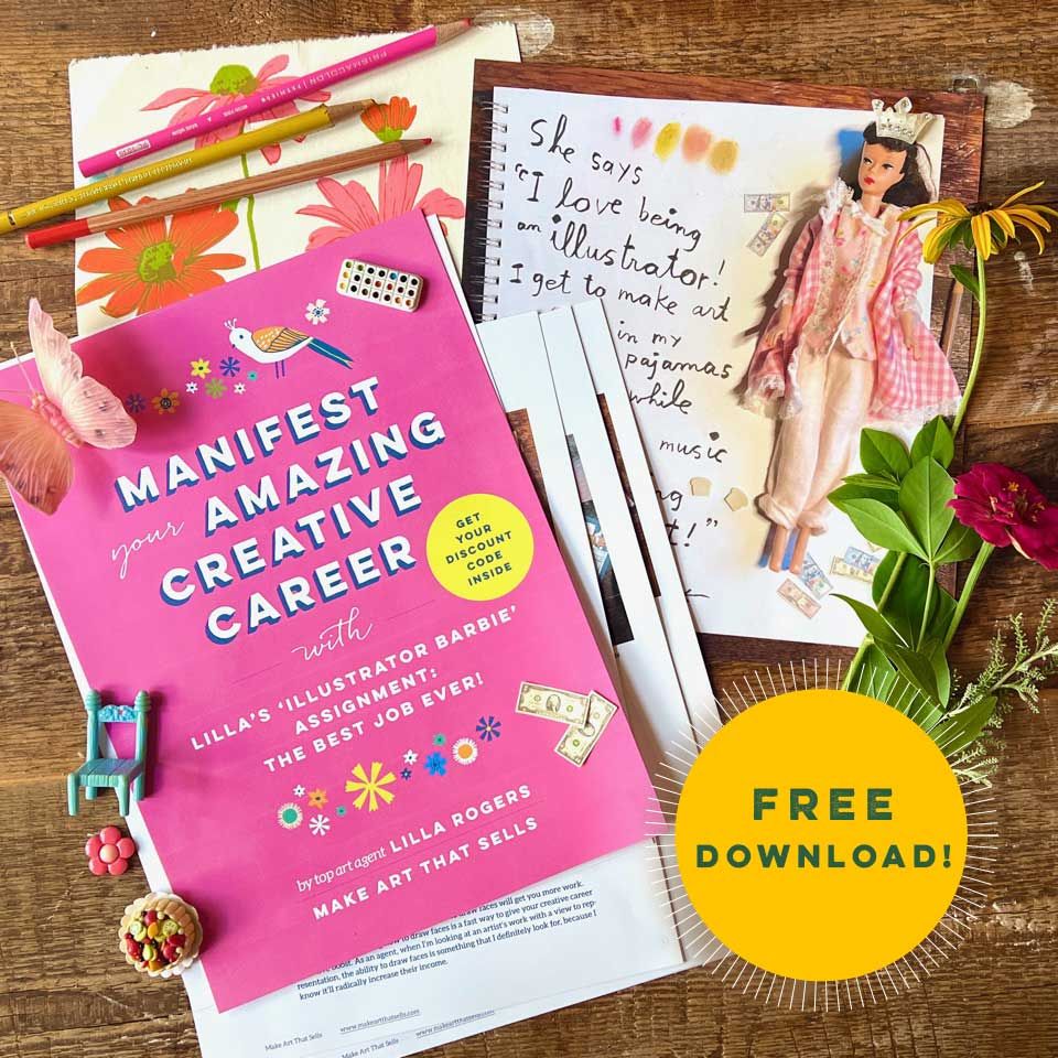 artthatsells's tweet photo. Hi Barbie! Manifest your amazing creative career with this FREE illustration assignment from top art agent Lilla Rogers!

Get it now 👉 https://t.co/HwQS7E2yjd

#Barbie #BarbieCore #IllustratorBarbie #BarbieArtist #IllustrationAssignment #FreeArtAssignment #ArtAssignment https://t.co/4AuLZf6B4S