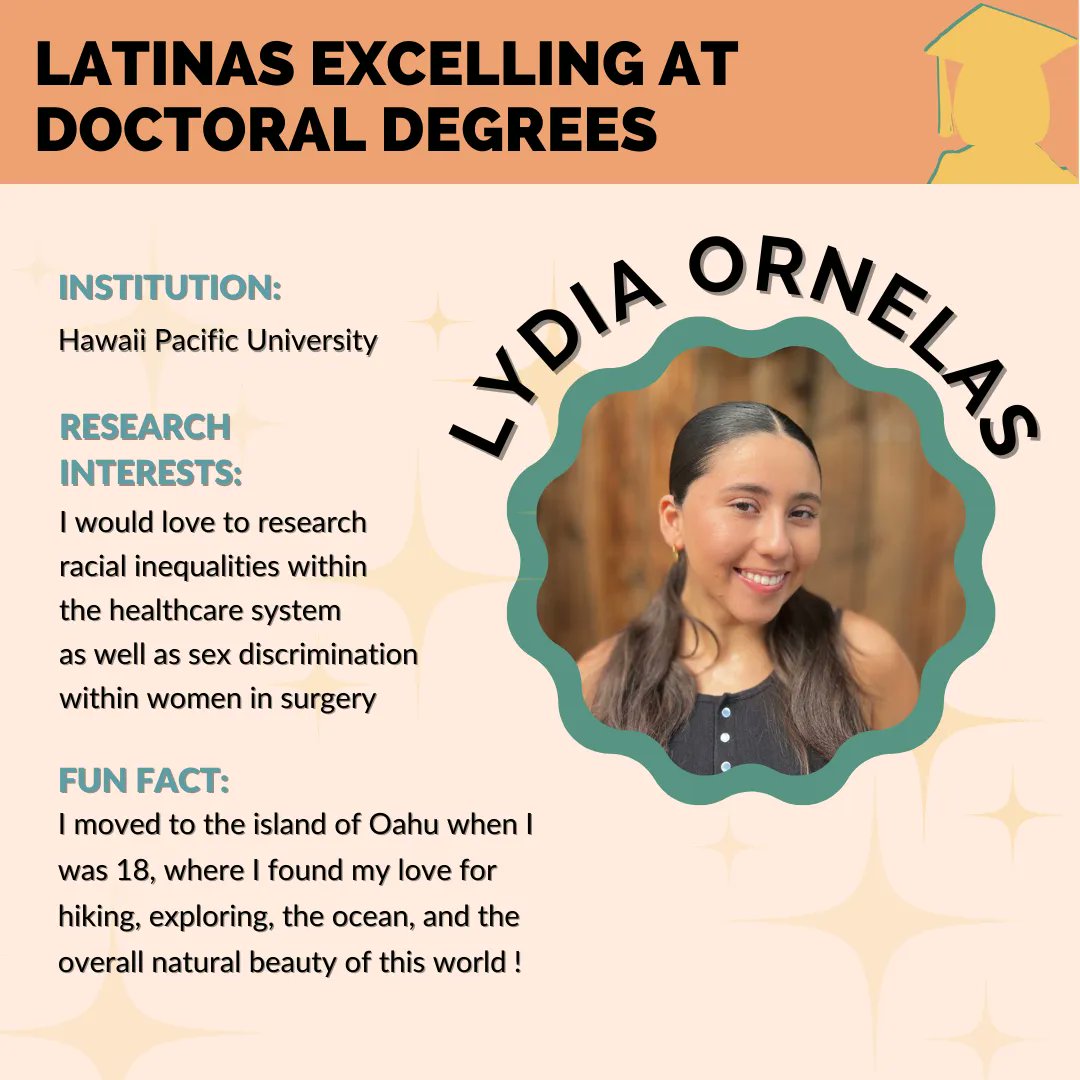 ⭐ We're spotlighting our latest cohort of #LEADD Scholars! Meet Lydia Ornales from Hawaii Pacific University. We're thrilled to welcome her to our #LEADD program. ⭐ #LEADDScholars #HigherEducation #LatinaEmpowerment #WelcomeLydia