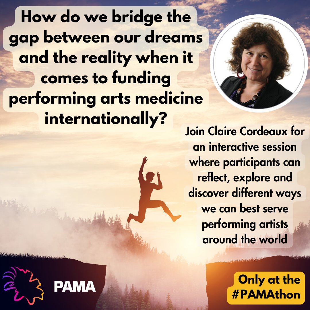 artsmed's tweet photo. Join an interactive #PAMAthon session where we will be sharing ideas with colleagues all around the world, and learning about the different ways we can support Performing Artists, whether that be through a national health service, insurance, charities or different organizations. https://t.co/PSlySUpAQq