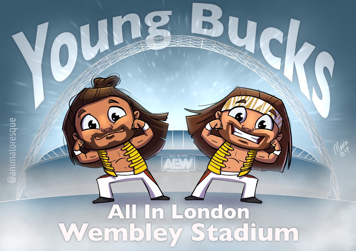 Thanks to all the nice people I met at <a href="/AEW/">All Elite Wrestling</a> s ALL IN London <a href="/wembleystadium/">Wembley Stadium</a> 
#fanart of <a href="/Lady_Cutler/">Lady Cutler - Artist</a> s gear for the <a href="/youngbucks/">Matthew & Nicholas Jackson</a> 

#aew #aewfanart #aewallin #wembley