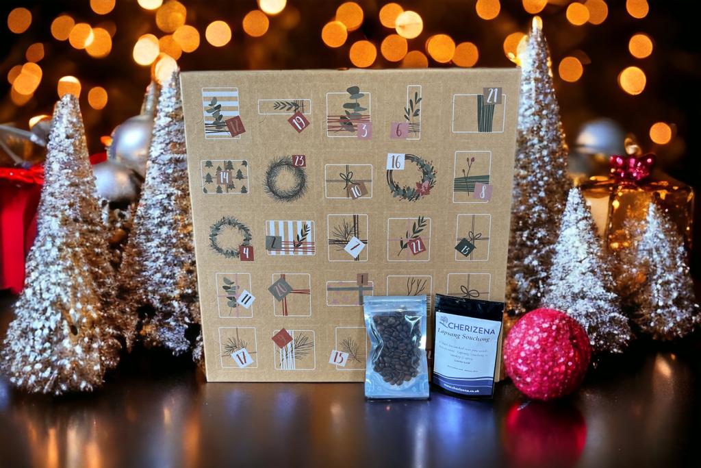 Available to pre order, online or in our shop #adventcalendar #coffeeadventcalendar #cherizena #cherizenaofashby #flavouredcoffeeadventcalendar #decaffeinatedcoffeeadventcalendar #teaadventcalendar