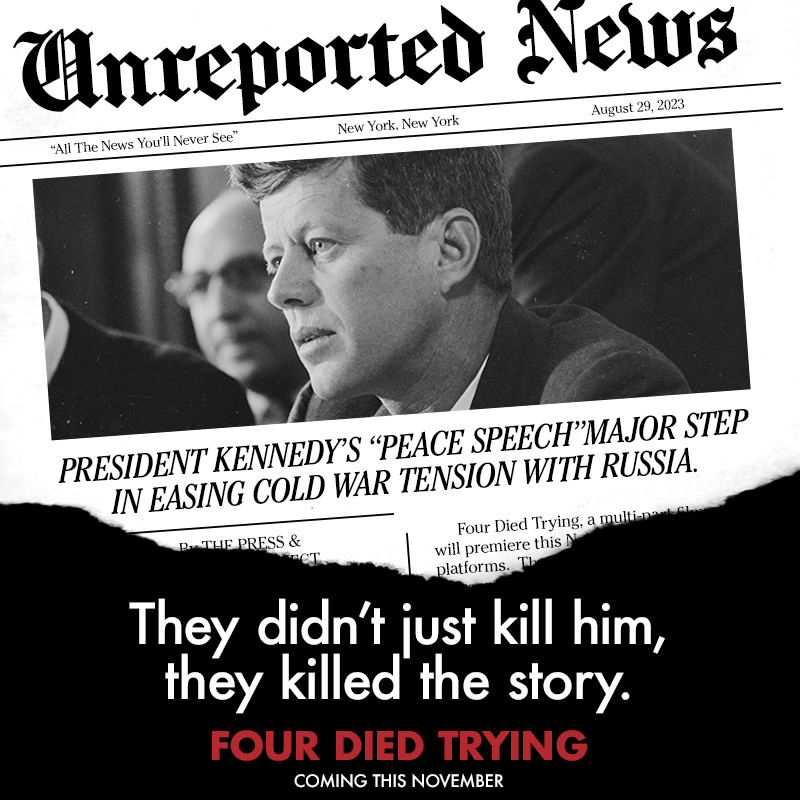 FourDiedTrying's tweet photo. 60 years ago, JFK fought for peace against his own military and intelligence agencies. He died trying. (1/3) https://t.co/7k9RNuAwsu