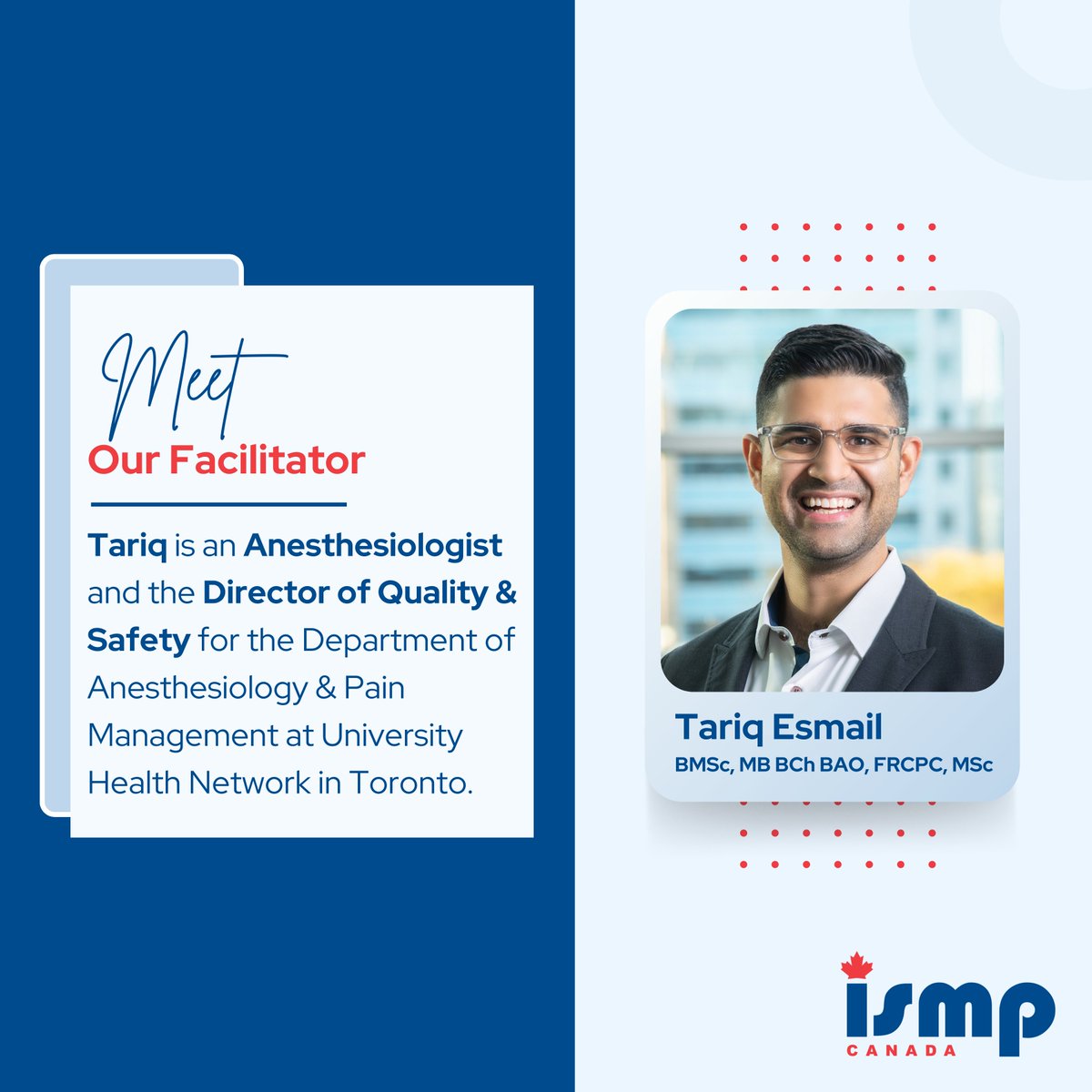 ISMP Canada (@ismpcanada) on Twitter photo WORKSHOP: Excited to introduce our #facilitator Tariq Esmail <a href="/tariqesm/">Tariq Esmail</a> !
✅Register now for Incident Analysis and Proactive Risk Assessment #virtual workshops in 2023➡️ismpcanada.ca/education
🗓️Sept 28-29
🗓️Oct 28-29
🗓️Nov 23-24
🗓️Dec 16-17
🔔Space is limited, register soon! WORKSHOP: Excited to introduce our #facilitator Tariq Esmail <a href="/tariqesm/">Tariq Esmail</a> !
✅Register now for Incident Analysis and Proactive Risk Assessment #virtual workshops in 2023➡️ismpcanada.ca/education
🗓️Sept 28-29
🗓️Oct 28-29
🗓️Nov 23-24
🗓️Dec 16-17
🔔Space is limited, register soon!