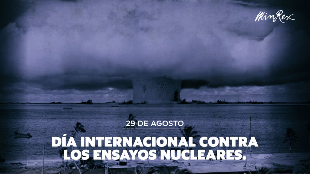 mariofsabines's tweet photo. Día Internacional contra los Ensayos Nucleares, #Cuba reitera su firme posición a favor del cese de todas las pruebas nucleares y de la prohibición y eliminación total de esas armas.

#CubaPorLaPaz desde #Matanzas https://t.co/P286dhtroP