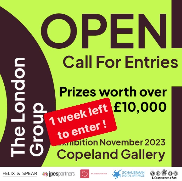 Deadline for THE LONDON GROUP OPEN is 5 pm 5 September To enter: new.artopps.co.uk/opportunities/…