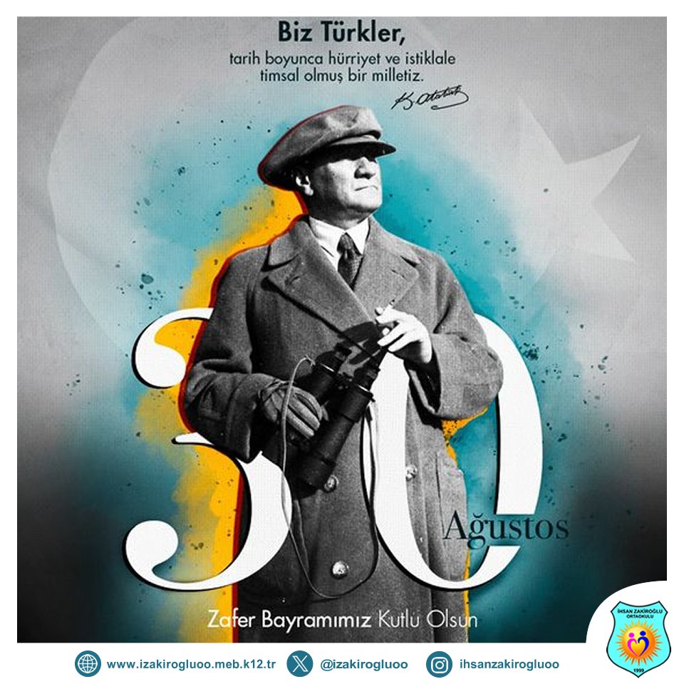 izakirogluoo's tweet photo. 30 Ağustos Zaferi’nin 101. Yıldönümü Kutlu Olsun!
Başta Ulu Önder Atatürk ve bize bu cennet vatanı emanet eden tüm şehitlerimizi rahmet ve saygıyla anıyoruz. https://t.co/0OflcC3SFX