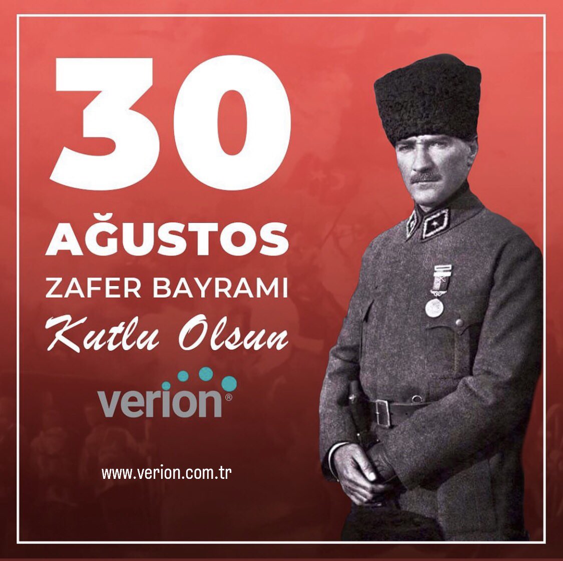 VerionTeknoloji's tweet photo. Başta Cumhuriyetimizin kurucusu Gazi Mustafa Kemal Atatürk olmak üzere, tüm silah arkadaşlarını rahmet, saygı ve minnetle anıyoruz.
Biliyoruz ki;
"Zafer, zafer benimdir diyebilenlerindir"
Mustafa Kemal Atatürk #30ağustoszaferbayramı #verion https://t.co/H4T9Mi0CR0