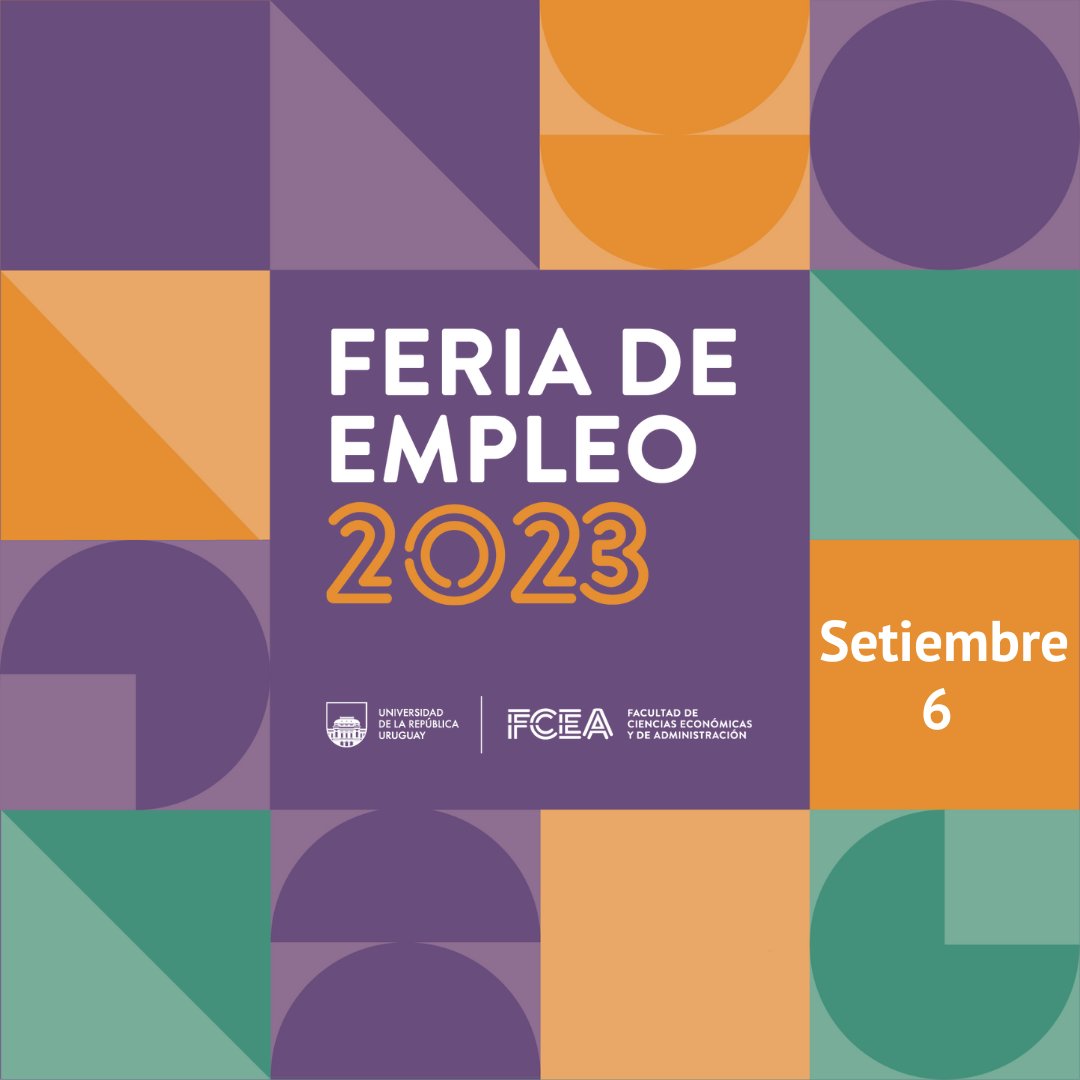 🚀¡Vuelve la Feria de Empleo a la Facultad de Ciencias Económicas y de Administración!

🗓️6 de setiembre 
⏳9:30 - 13:30 y 15 - 19 horas 
📍Aulario Mártires Estudiantiles ubicado en Av. Gonzalo Ramírez 1915