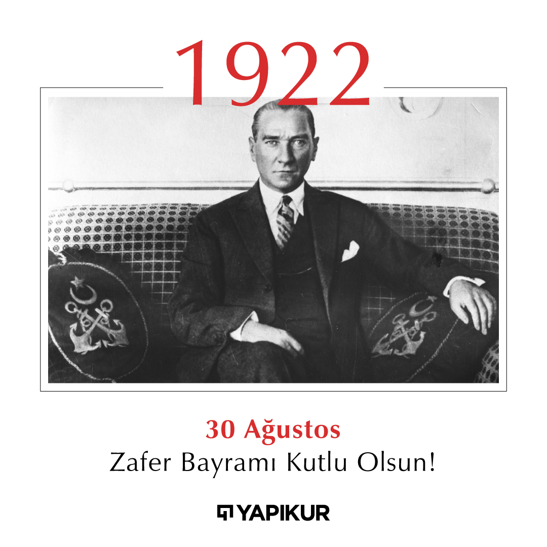 YAPIKUR's tweet photo. Başta Mustafa Kemal Atatürk olmak üzere, bu zaferi bize armağan eden şehitlerimizi ve gazilerimizi rahmet ve minnetle anıyor, 30 Ağustos Zafer Bayramı’mızı gurur ve coşkuyla kutluyoruz.

#Yapıkur #30Ağustos #ZaferBayramı https://t.co/tGgr2FAdoG