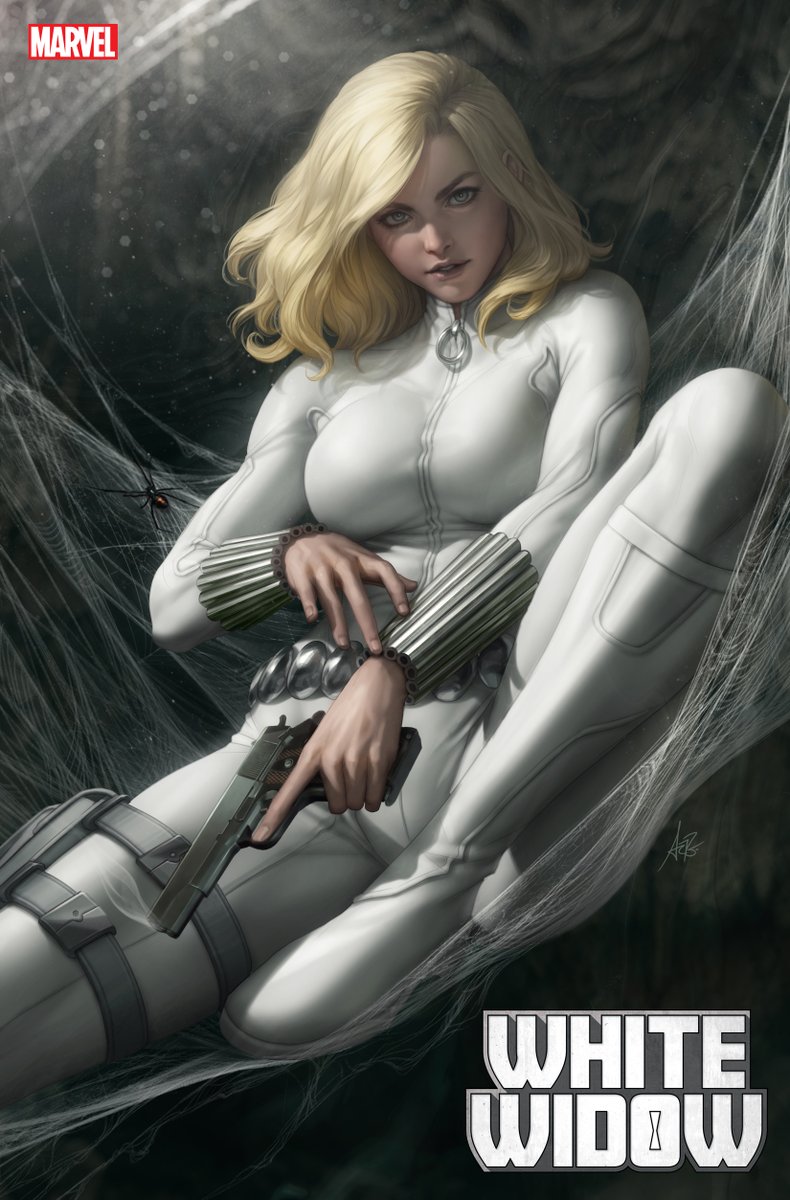 Sexy y letal portada de #WHITEWIDOW #1 arte de @Artgerm! La nueva serie de @_SarahGailey y @alessandromirac comienza en noviembre por @Marvel uncomicmas.blogspot.com/2023/08/queda-… El efecto alucinante de @Florence_Pugh como Yelena Belova sigue en los comics!