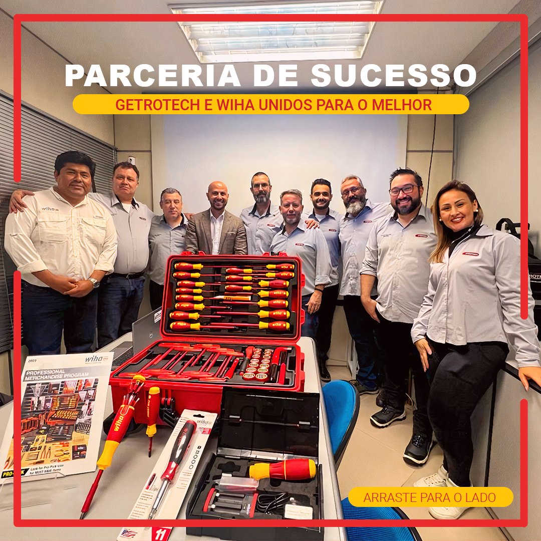 Getrotech's tweet image. A Getrotech teve a honra de receber a equipe @WihaToolsUSA  para treinamentos personalizados. Nossa equipe de engenharia e vendas se aprimorou com especialistas da Wiha, fortalecendo ainda mais nossa expertise. 
#Getrotech #Wiha