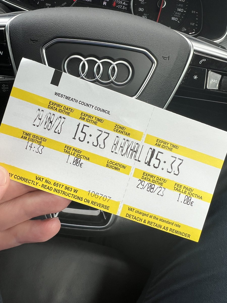 AlanClarkeTweet's tweet photo. Someone handing you a parking ticket with time left on it is one of the simplest and kindest acts. Never change Ireland ❤️ https://t.co/PqXGaQadiZ