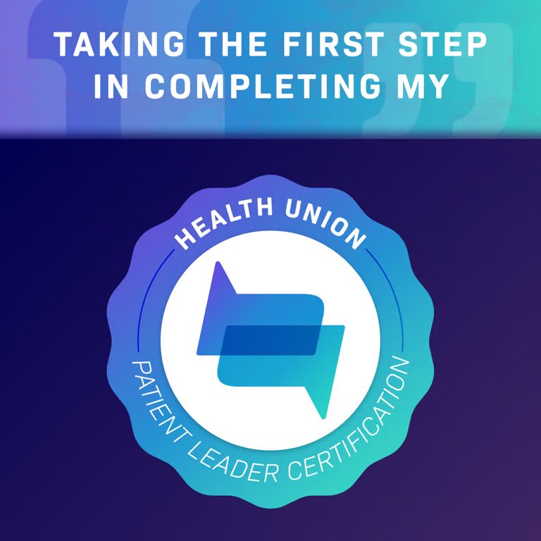 I am taking the first step in getting my patient leader certification @socialhealthnetwork #PatientLeaderCertification!