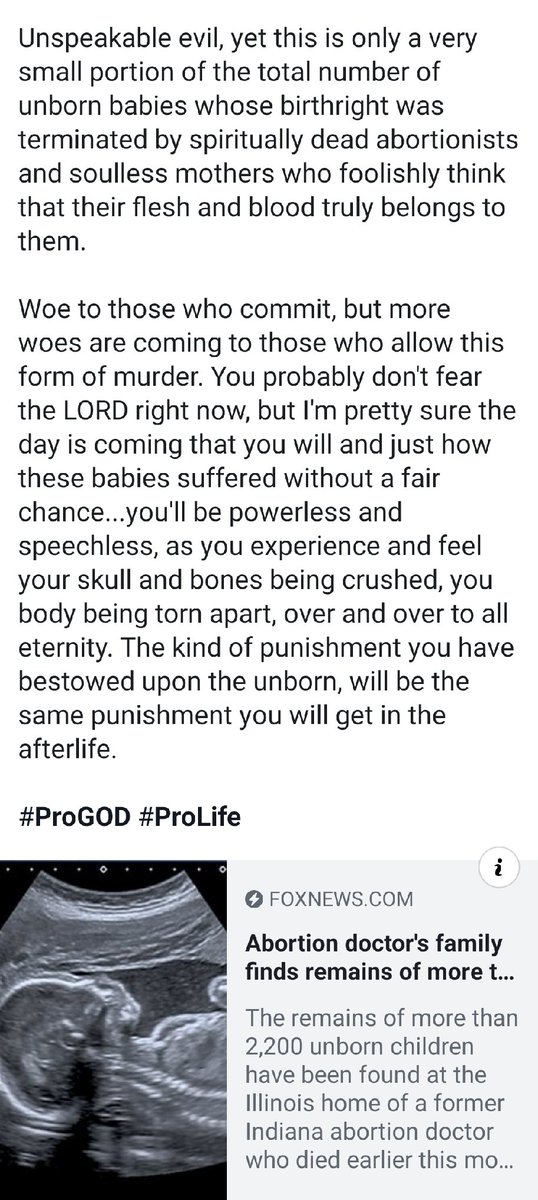 Sev_eyyy's tweet image. "The kind of punishment you have bestowed upon the unborn, will be the same punishment you will get in the afterlife." 

#ProLife 
#ProGOD
