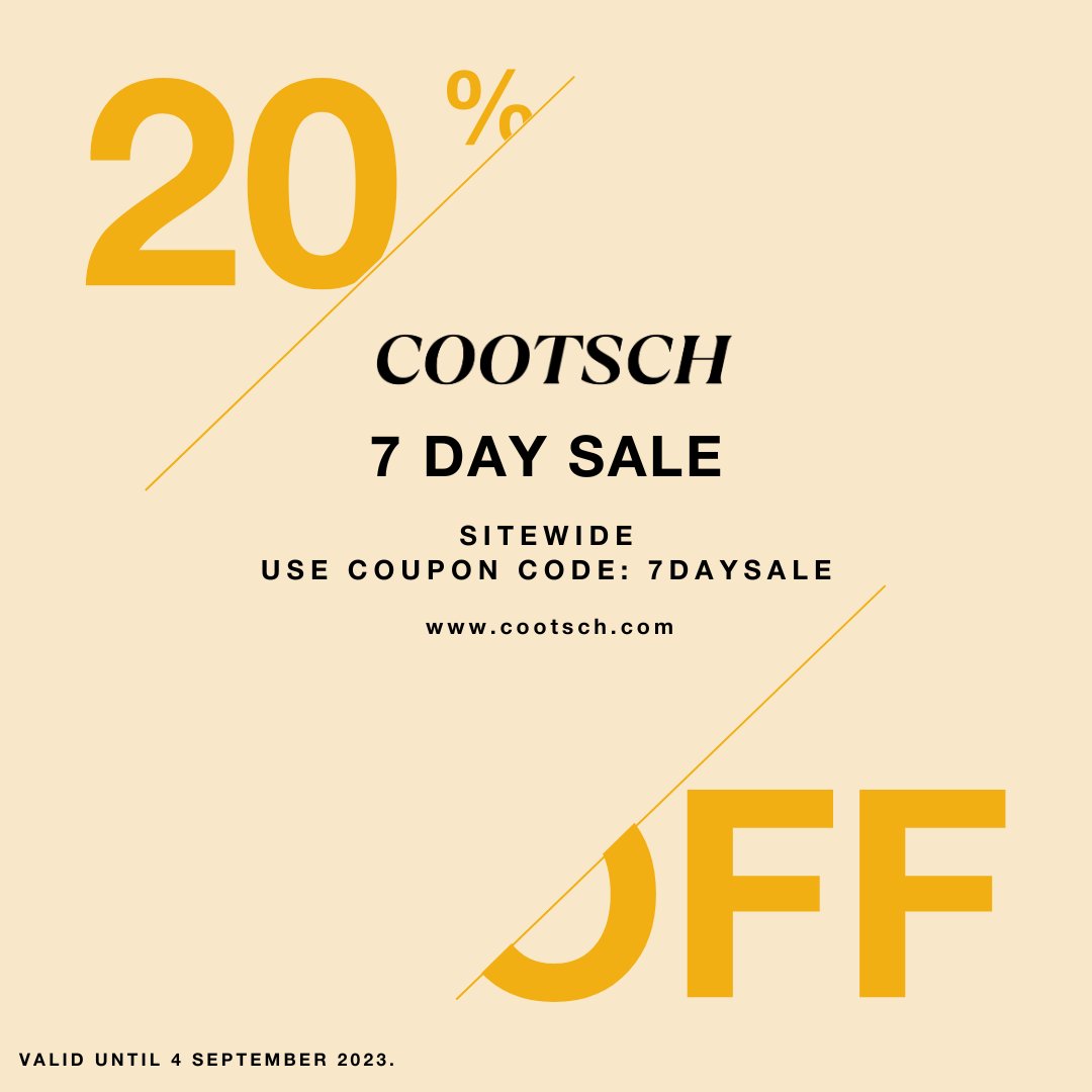 cootsch's tweet image. To celebrate the launch of our probiotic feminine wash, we've launched a site-wide sale until 4 September 2023.

Get 20% off your order, with the coupon code 7DAYSALE. 
✨🫶

#cootschsale #intimatecare #intimatewash #probioticwash #probioticgummies #proudlysouthafrican