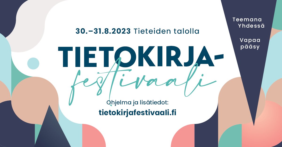 Tietokirjailija's tweet photo. Tietokirjafestivaali alkaa tänään! Tervetuloa klo 10 alkaen Tieteiden talolle Helsinkiin tai linjojen ääreen. Vapaa pääsy. Ohjelma ja linkki striimiin ovat tapahtuman verkkosivuilla: https://t.co/Lxv7nqec2a #tietokirjafestivaali #tervetuloa #kirjatwitter https://t.co/LJ5yHNgvRZ