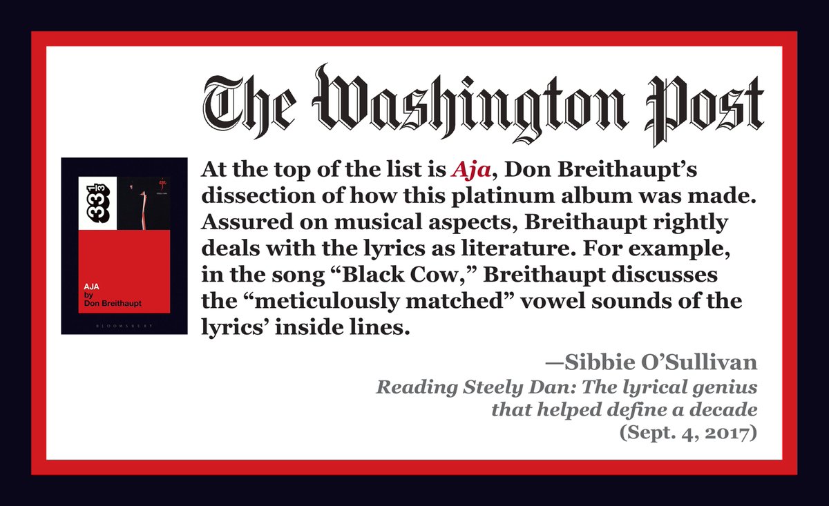 that time the @washingtonpost vouched for my Steely Dan book