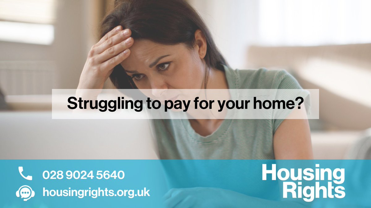 Our advisers can help if you’re having issues paying for your home. They’ll talk you through your options and ease the worry of trying to keep your roof over your head for you and your family during this difficult time. ☎️ 028 9024 5640 💻housingrights.org.uk/housing-advice