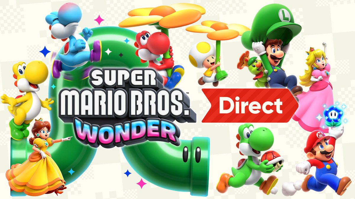 Join us for an in-depth look at Mario's latest 2D side-scrolling adventure in the livestreamed Super Mario Bros. Wonder Direct!
 
📆 August 31st
🕓 7am PT / 10am ET
⏳ Roughly 15 minutes
 
Watch the #SuperMarioBrosWonder #NintendoDirect here: 
ninten.do/60169pPs0