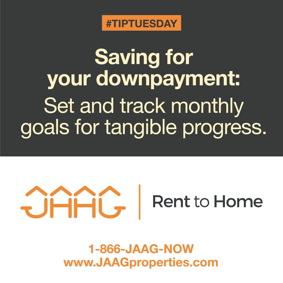 JAAGproperties's tweet photo. Need that down payment boost? Here's the scoop:

1️⃣ Set &amp; track monthly goals for progress
2️⃣ 'Pay' a 'mortgage' - save that each month.
3️⃣ Swap cards for cash; watch spending shrink.
4️⃣ Cut dining &amp; impulse costs.
5️⃣ Thrifty fun: staycations &amp; library reads. https://t.co/zQi4aoJTI4