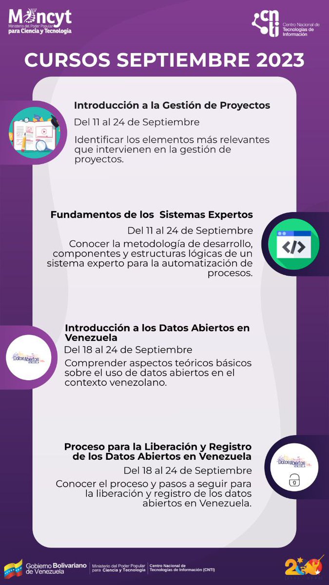 CNTI_VE's tweet photo. #FelizMartesATodos
Les recordamos que en solo dos días culminan las inscripciones a los cursos gratuitos del mes de septiembre.
Aprovecha la oportunidad y fórmate en áreas como: #Scrum #Laravel #Python #Taiga #PHP #GitLab #Java #Writer #IngSoftware
https://t.co/0ZoXAFQN0t https://t.co/49cEXtmbvR